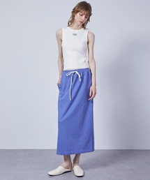 【ELOOPS】バックスリットスウェットタイトスカート