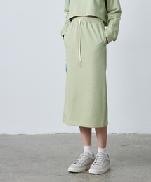 【ELOOPS】バックスリットスウェットタイトスカート