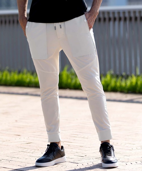 1PIU1UGUALE3 RELAX (ウノピゥウノウグァーレトレ リラックス)の「1PIU1UGUALE3 RELAX(ウノピゥウノウグァーレトレ リラックス)シープレザーコンビロングパンツ(その他パンツ・メンズ・ブラック/ホワイト・S/M/L/XL/XXL)」の1枚目の写真