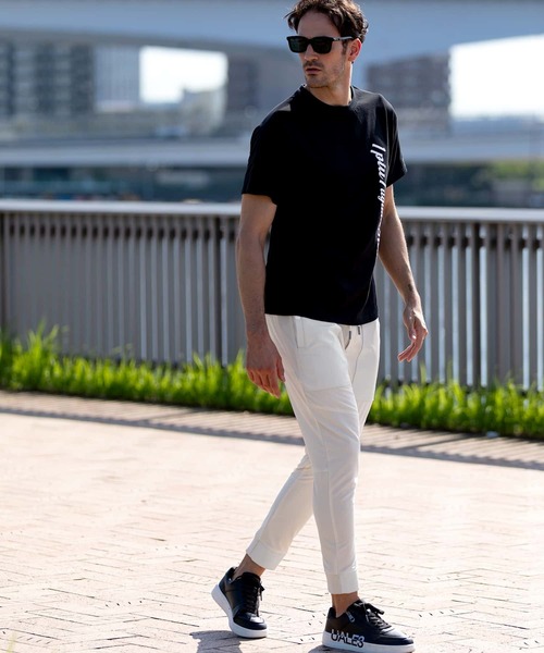 1PIU1UGUALE3 RELAX (ウノピゥウノウグァーレトレ リラックス)の「1PIU1UGUALE3 RELAX(ウノピゥウノウグァーレトレ リラックス)シープレザーコンビロングパンツ(その他パンツ・メンズ・ブラック/ホワイト・S/M/L/XL/XXL)」の12枚目の写真