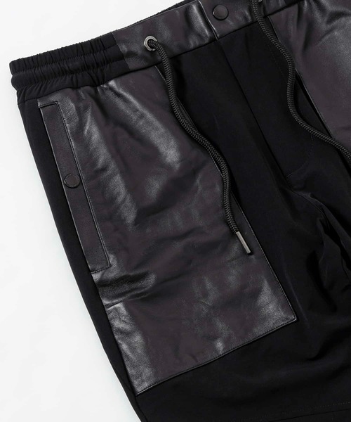 1PIU1UGUALE3 RELAX (ウノピゥウノウグァーレトレ リラックス)の「1PIU1UGUALE3 RELAX(ウノピゥウノウグァーレトレ リラックス)シープレザーコンビロングパンツ(その他パンツ・メンズ・ブラック/ホワイト・S/M/L/XL/XXL)」の19枚目の写真