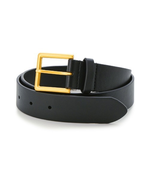 Mila Owen（ミラオーウェン）の「メタルスクエアバックルベルト（ベルト・レディース・ゴールド/ベージュ/シルバー・FREE）」の4枚目の写真