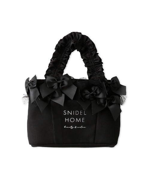 スナイデル SNIDEL リボンミディバッグ （BLK） -ファッション
