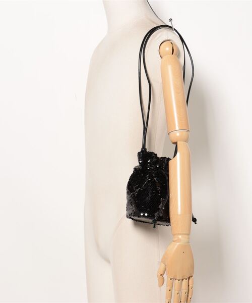 ￼ 〈新品.未使用〉FRAMeWORKスパンコールバッグ BALMYDAYS 別注THANK YOUスパンコールバッグ（ハンドバッグ