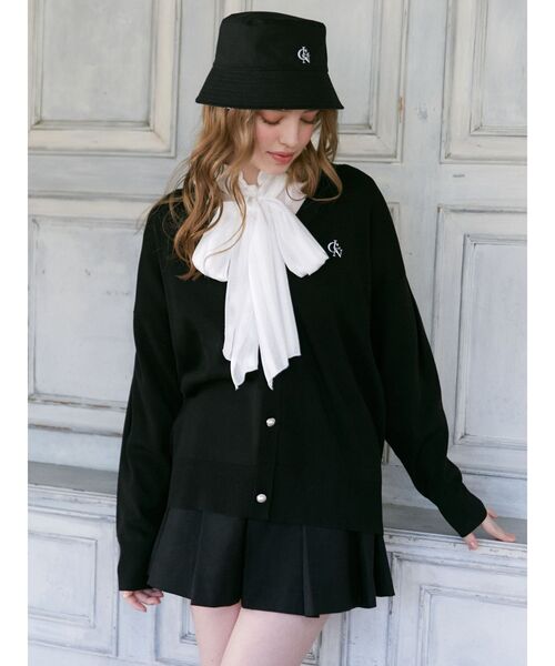 CALNAMUR（カルナムール）の「シアーチェックラッフルリボンブラウス（シャツ/ブラウス・レディース・ホワイト/ブラック・FREE）」の15枚目の写真