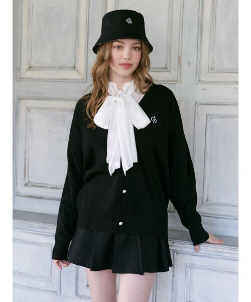 CALNAMUR（カルナムール）の「シアーチェックラッフルリボンブラウス（シャツ/ブラウス・レディース・ホワイト/ブラック・FREE）」の16枚目の写真