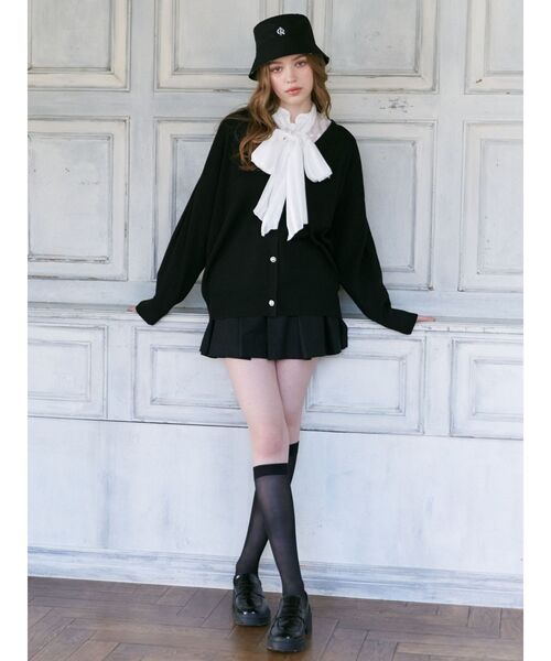 CALNAMUR（カルナムール）の「シアーチェックラッフルリボンブラウス（シャツ/ブラウス・レディース・ホワイト/ブラック・FREE）」の18枚目の写真