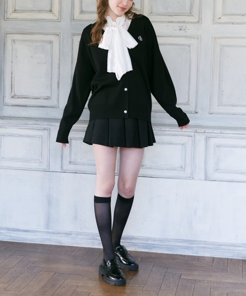 CALNAMUR（カルナムール）の「シアーチェックラッフルリボンブラウス（シャツ/ブラウス・レディース・ホワイト/ブラック・FREE）」の11枚目の写真