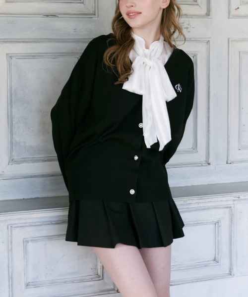 CALNAMUR（カルナムール）の「シアーチェックラッフルリボンブラウス（シャツ/ブラウス・レディース・ホワイト/ブラック・FREE）」の9枚目の写真