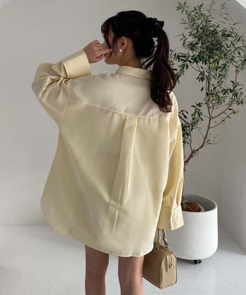 one after another NICE CLAUP（ワンアフターアナザーナイスクラップ）の「【ZOZO限定商品】ワイドスリーブオーバーサイズシャツ（シャツ/ブラウス・レディース・イエロー/オフホワイト/ブルー・FREE）」の10枚目の写真