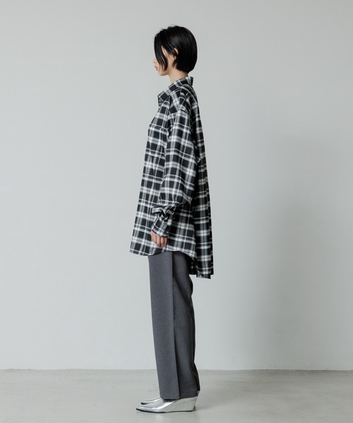 ADAM ET ROPE'(アダムエロペ)の「【WEB限定】スーパールーズシルエット ビッグブロックチェック シャツ / ユニセックス(シャツ/ブラウス・メンズ・グリーン系その他/ホワイト系その他/レッド系その他・L/M)」の8枚目の写真
