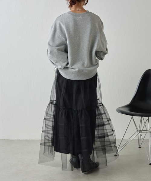 COLLAGE GALLARDAGALANTE（コラージュガリャルダガランテ）の「ビジュースウェット/WEB限定（スウェット・レディース・グレー/ネイビー・FREE）」の15枚目の写真