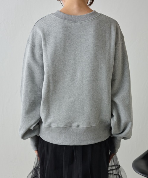 COLLAGE GALLARDAGALANTE（コラージュガリャルダガランテ）の「ビジュースウェット/WEB限定（スウェット・レディース・グレー/ネイビー・FREE）」の6枚目の写真