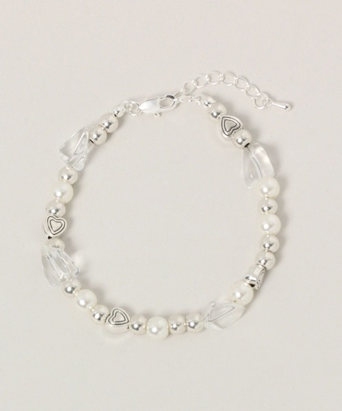 RAGEBLUE（レイジブルー）の「【THEIRB/ゼアーブ】メタルコンビ/ビーズブレスレット（ブレスレット・メンズ・ブラック/ホワイト/グリーン系その他/レッド・FREE）」の8枚目の写真