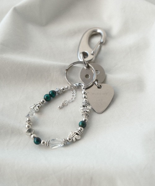 RAGEBLUE（レイジブルー）の「【THEIRB/ゼアーブ】メタルコンビ/ビーズブレスレット（ブレスレット・メンズ・ブラック/ホワイト/グリーン系その他/レッド・FREE）」の12枚目の写真