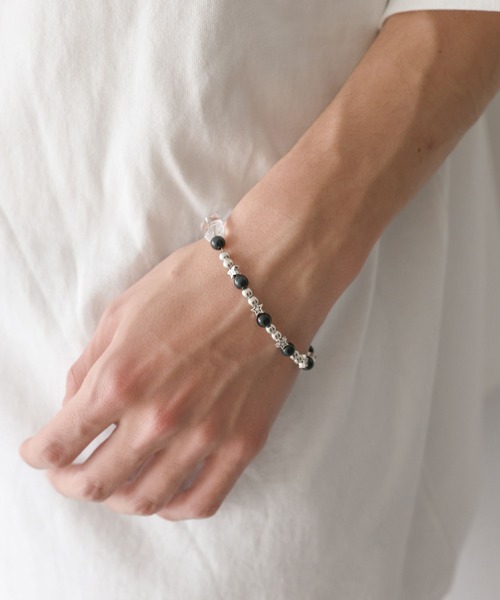 RAGEBLUE（レイジブルー）の「【THEIRB/ゼアーブ】メタルコンビ/ビーズブレスレット（ブレスレット・メンズ・ブラック/ホワイト/グリーン系その他/レッド・FREE）」の16枚目の写真