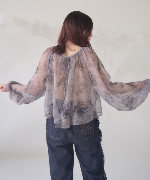 ブラウス シャツ 2WAY SHEER TOPS レディース SLY ブラウス シャツ SHEER 2WAY TOPS シアー 2ウェイ トップス