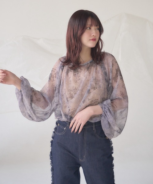 ブラウス シャツ ストライプ柄２WAYオフショルブラウス レディース 松木育未さん着用】ストライプ柄2WAYオフショルブラウス