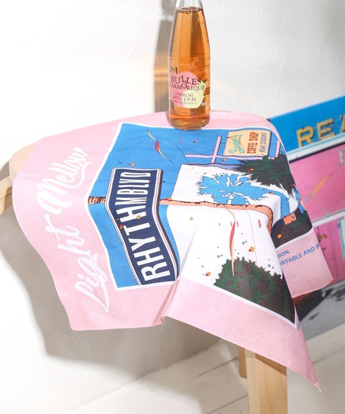 BAYFLOW（ベイフロー）の「【EIZIN SUZUKI×BAYFLOW】ハンカチ45×45cm（ハンカチ/ハンドタオル・レディース・ネイビー/ピンク/ブラック/オフホワイト・0）」の4枚目の写真