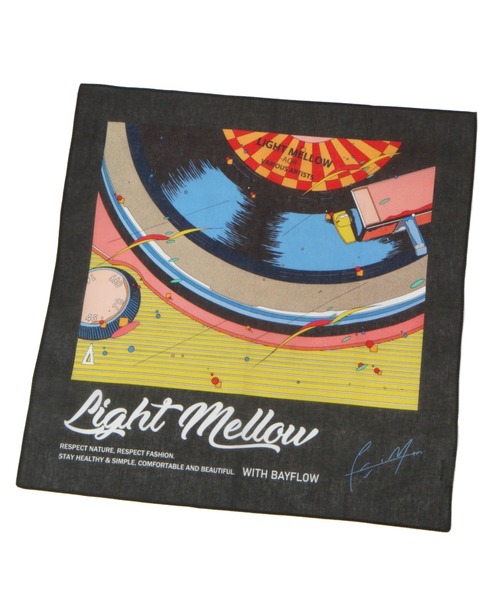 BAYFLOW（ベイフロー）の「【EIZIN SUZUKI×BAYFLOW】ハンカチ45×45cm（ハンカチ/ハンドタオル・レディース・ネイビー/ピンク/ブラック/オフホワイト・0）」の6枚目の写真