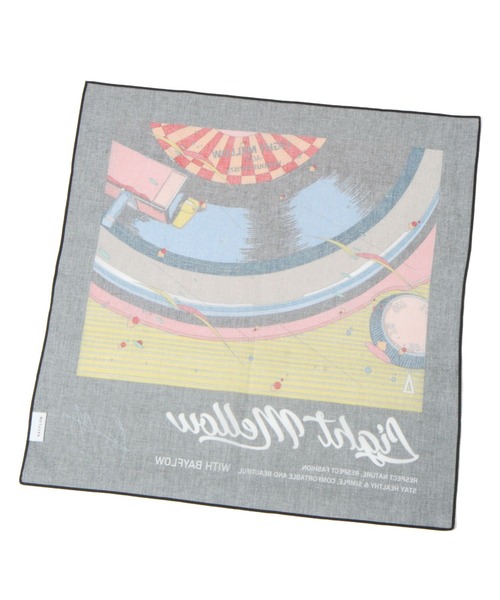 BAYFLOW（ベイフロー）の「【EIZIN SUZUKI×BAYFLOW】ハンカチ45×45cm（ハンカチ/ハンドタオル・レディース・ネイビー/ピンク/ブラック/オフホワイト・0）」の9枚目の写真