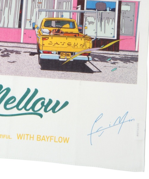 BAYFLOW（ベイフロー）の「【EIZIN SUZUKI×BAYFLOW】ハンカチ45×45cm（ハンカチ/ハンドタオル・レディース・ネイビー/ピンク/ブラック/オフホワイト・0）」の14枚目の写真