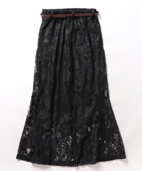 CECIL McBEE（セシルマクビー）の「レースレイヤードマーメイドスカート（スカート・レディース・チャコールグレー/グレー/オフホワイト/ブラック/ライラック・MEDIUM）」の6枚目の写真
