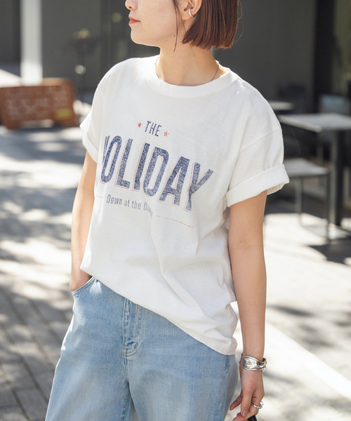 ⭐️chu ta⭐️  CHEAP HOLIDAY カットソー HOLIDAY｜ホリデイのTシャツ/カットソー（ピンク/桃色系・長袖）通販