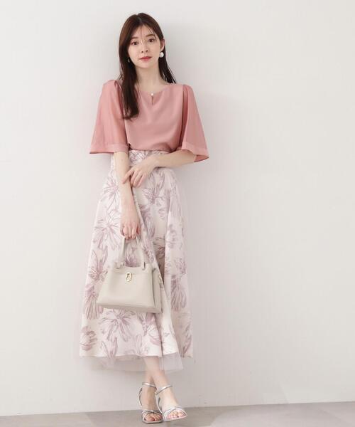 PROPORTION BODY DRESSING（プロポーションボディドレッシング）の「チュールフラワースカート / 1214120404（スカート・レディース・ブラック/ベージュ・SMALL/MEDIUM）」の17枚目の写真