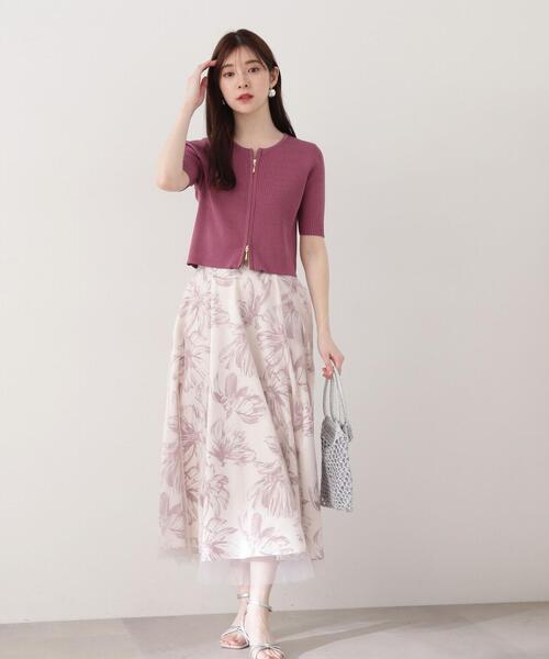 PROPORTION BODY DRESSING（プロポーションボディドレッシング）の「チュールフラワースカート / 1214120404（スカート・レディース・ブラック/ベージュ・SMALL/MEDIUM）」の19枚目の写真