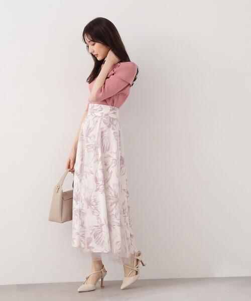 PROPORTION BODY DRESSING（プロポーションボディドレッシング）の「チュールフラワースカート / 1214120404（スカート・レディース・ブラック/ベージュ・SMALL/MEDIUM）」の21枚目の写真