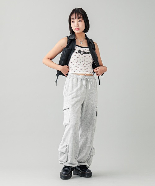 ＜H＞COTTON CAMISOLE/キャミソール X-girl（エックスガール）の「HIBISCUS CAMISOLE（キャミソール