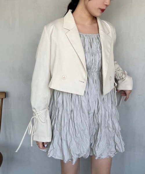 one after another NICE CLAUP（ワンアフターアナザーナイスクラップ）の「クリンクルチュニック（シャツ/ブラウス・レディース・ライトグレー/オフホワイト/ライトイエロー/ブラック・FREE）」の14枚目の写真