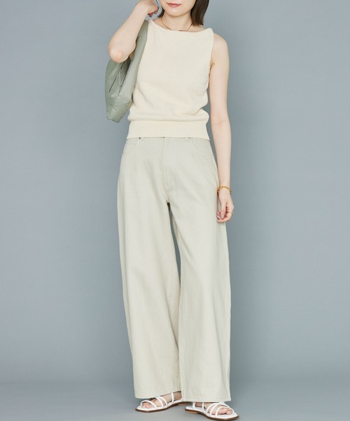 BABYLONE（バビロン）の「[OT]HEMPCOワイドパンツ（その他パンツ・レディース・ライトベージュ/ブラック/オフホワイト・38inch/36inch）」の12枚目の写真