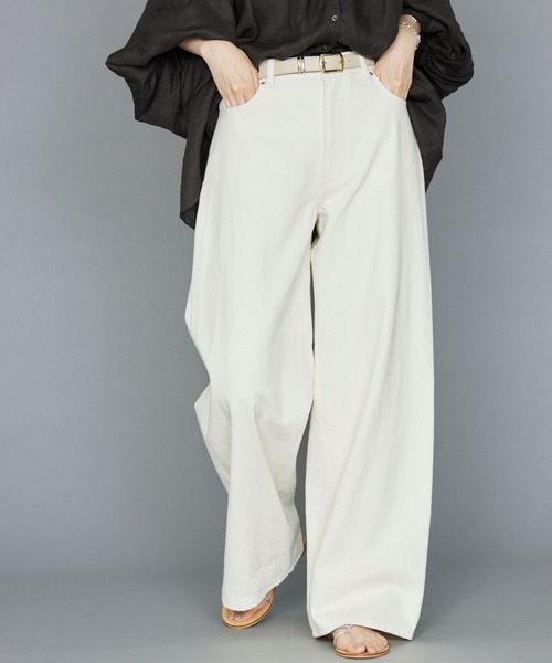 BABYLONE（バビロン）の「[OT]HEMPCOワイドパンツ（その他パンツ・レディース・ライトベージュ/ブラック/オフホワイト・38inch/36inch）」の11枚目の写真
