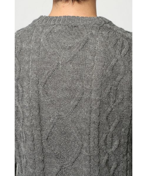 417 EDIFICE（フォーワンセブンエディフィス）の「◇W/アルパカ アランC/N ニット（ニット/セーター・メンズ・ホワイト/ブラウン/ネイビー/イエロー/グレー/グリーン系その他・MEDIUM/SMALL/LARGE）」の17枚目の写真