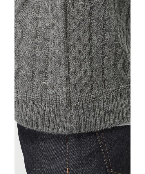 417 EDIFICE（フォーワンセブンエディフィス）の「◇W/アルパカ アランC/N ニット（ニット/セーター・メンズ・ホワイト/ブラウン/ネイビー/イエロー/グレー/グリーン系その他・MEDIUM/SMALL/LARGE）」の19枚目の写真