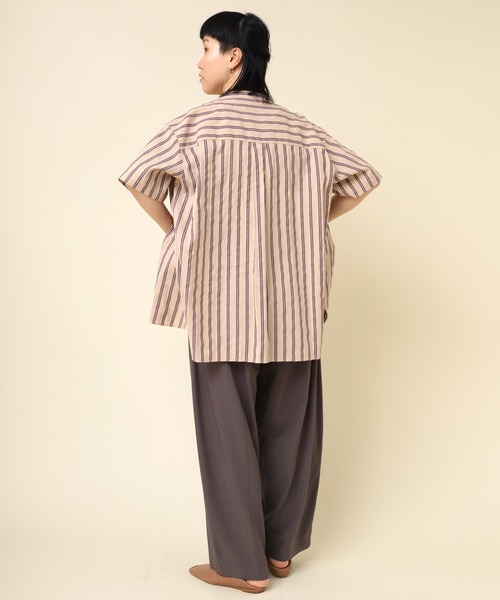 RNA-N（アールエヌエーエヌ）の「B2822 コードストライプシャツ（シャツ/ブラウス・レディース・ベージュ/グレー/ライトブルー・MEDIUM）」の15枚目の写真