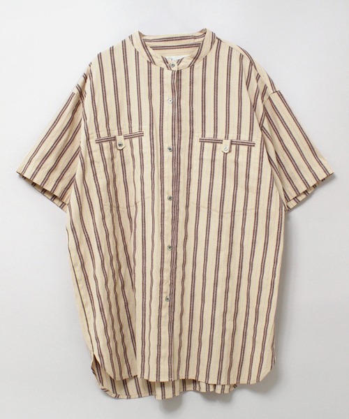 RNA-N（アールエヌエーエヌ）の「B2822 コードストライプシャツ（シャツ/ブラウス・レディース・ベージュ/グレー/ライトブルー・MEDIUM）」の6枚目の写真