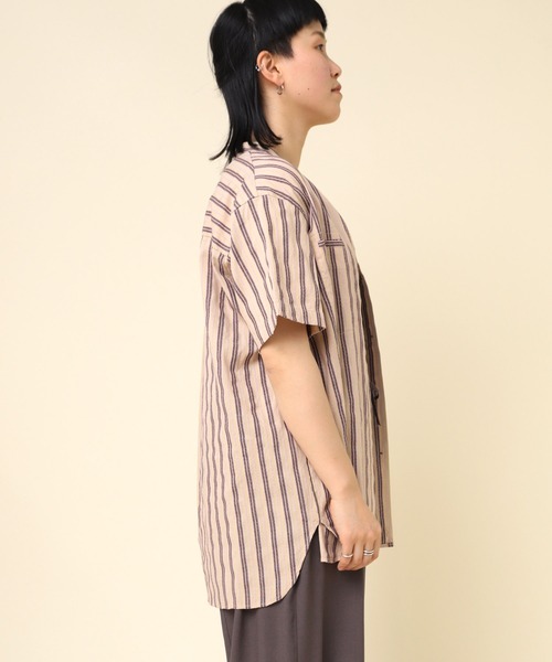 RNA-N（アールエヌエーエヌ）の「B2822 コードストライプシャツ（シャツ/ブラウス・レディース・ベージュ/グレー/ライトブルー・MEDIUM）」の12枚目の写真