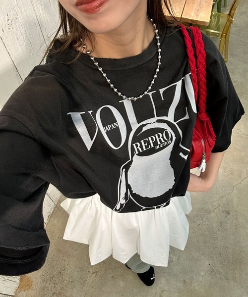 RePRODUCTION LABEL（リプロダクションレーベル）の「【ユニセックス】【RePRODUCTION LABEL / リプロダクションレーベル】アソートパウダー加工グラインダーグラフィックTシャツ（Tシャツ/カットソー・レディース・オフホワイト/ブルー/グレー/ホワイト系その他2/ブラック系その他/ブラック系その他3/ブラック/ブラック系その他2/グレー系その他/ホワイト/グリーン/レッド/ホワイト系その他/ホワイト系その他3/グレー系その他2・FREE）」の9枚目の写真