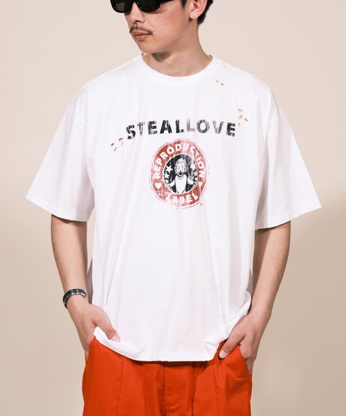 RePRODUCTION LABEL（リプロダクションレーベル）の「【ユニセックス】【RePRODUCTION LABEL / リプロダクションレーベル】アソートパウダー加工グラインダーグラフィックTシャツ（Tシャツ/カットソー・レディース・オフホワイト/ブルー/グレー/ホワイト系その他2/ブラック系その他/ブラック系その他3/ブラック/ブラック系その他2/グレー系その他/ホワイト/グリーン/レッド/ホワイト系その他/ホワイト系その他3/グレー系その他2・FREE）」の21枚目の写真