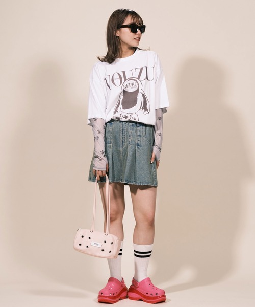 RePRODUCTION LABEL（リプロダクションレーベル）の「【ユニセックス】【RePRODUCTION LABEL / リプロダクションレーベル】アソートパウダー加工グラインダーグラフィックTシャツ（Tシャツ/カットソー・レディース・オフホワイト/ブルー/グレー/ホワイト系その他2/ブラック系その他/ブラック系その他3/ブラック/ブラック系その他2/グレー系その他/ホワイト/グリーン/レッド/ホワイト系その他/ホワイト系その他3/グレー系その他2・FREE）」の18枚目の写真