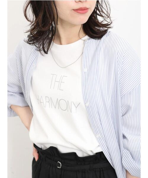 Samansa Mos2 blue（サマンサモスモスブルー）の「シアーストライプシャツ（シャツ/ブラウス・レディース・ブルー/ミント/ネイビー・F）」の10枚目の写真