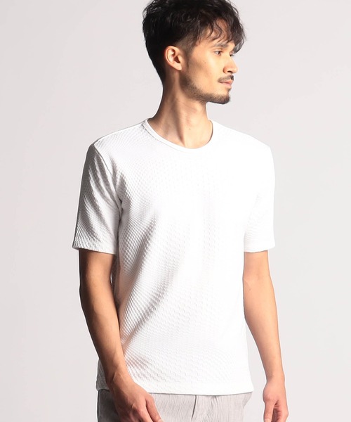 ジオメトリック クルーネック半袖Ｔシャツ（Tシャツ/カットソー）｜NICOLE CLUB FOR MEN（ニコルクラブフォーメン）