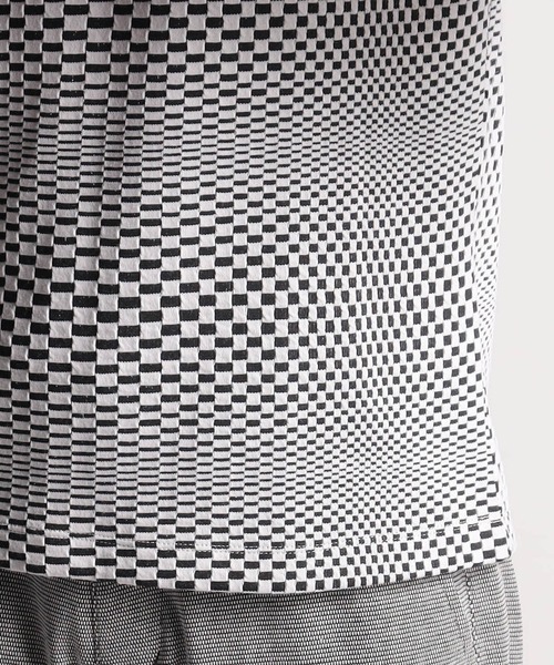 NICOLE CLUB FOR MEN（ニコルクラブフォーメン）の「ジオメトリック クルーネック半袖Ｔシャツ（Tシャツ/カットソー・メンズ・ピンク系/キナリ/ホワイト系/ブラック/オフホワイト・MEDIUM/LARGE/X-LARGE）」の9枚目の写真