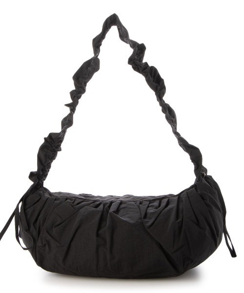 cache cache(カシュ カシュ)の「カシュカシュ cachecache / フリルハンドルタックショルダー(ショルダーバッグ・レディース・ブラック/シルバー/アイボリー・FREE)」の2枚目の写真