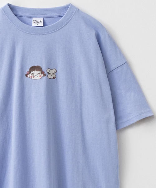 Mac-House(マックハウス)の「PEKO ワンポイント刺繍Tシャツ(Tシャツ/カットソー・レディース・サックスブルー/ブルー系その他/クリーム/ブラック・M/L)」の3枚目の写真