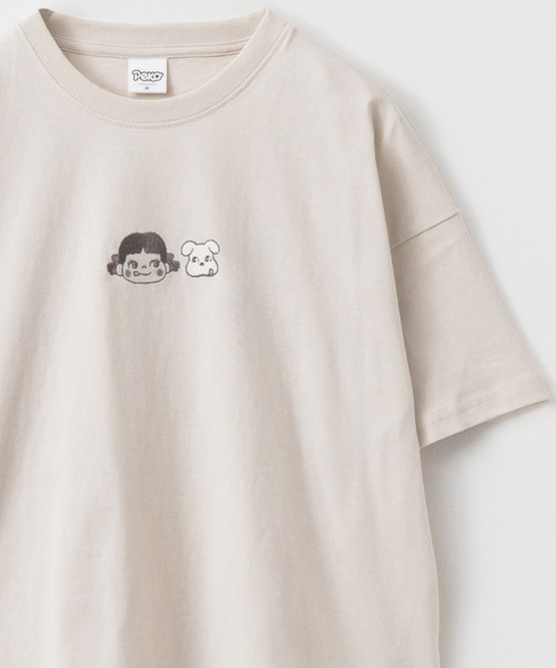 Mac-House(マックハウス)の「PEKO ワンポイント刺繍Tシャツ(Tシャツ/カットソー・レディース・サックスブルー/ブルー系その他/クリーム/ブラック・M/L)」の1枚目の写真