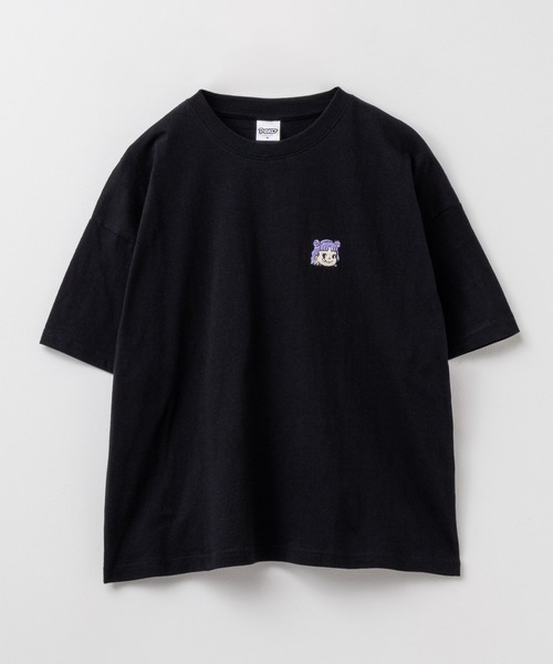 Mac-House(マックハウス)の「PEKO ワンポイント刺繍Tシャツ(Tシャツ/カットソー・レディース・サックスブルー/ブルー系その他/クリーム/ブラック・M/L)」の5枚目の写真